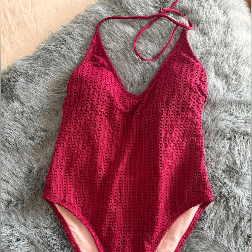 Red One Piece Swimsuit